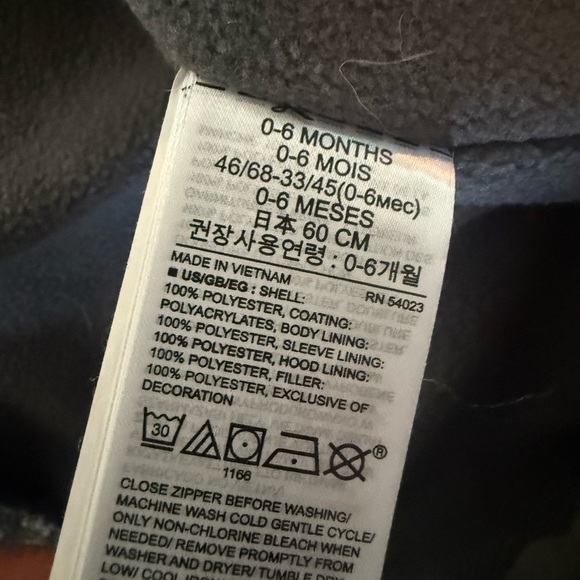 Baby Gap ColdControl Ultra Max Primaloft Fleece lined, baby snowsuit Size 0-6 mo - Picture 3 of 15